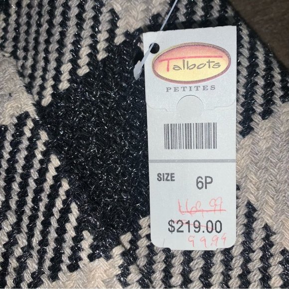 NWT Vintage Talbots Two Piece Skirt Jacket Buffalo Plaid Tan Black Size 6 Petite - Picture 13 of 16